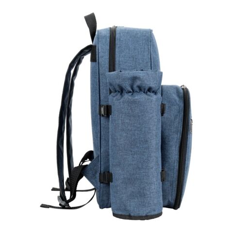 WHITSUNDAY. Sac à dos glacière de pique-nique en polyester recyclé haute densité 600D Bleu | sans marquage