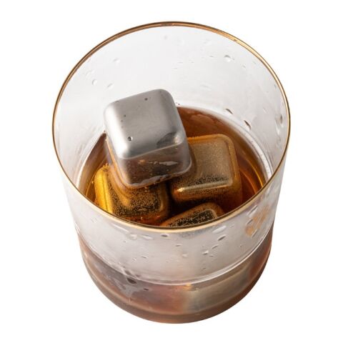 GLACIER. Jeu de cubes réutilisables en acier inoxydable Argenté | sans marquage