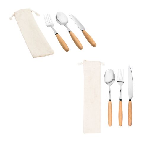 BOULUD. Set de 3 pièces en bois d&#039;acacia Beige | sans marquage