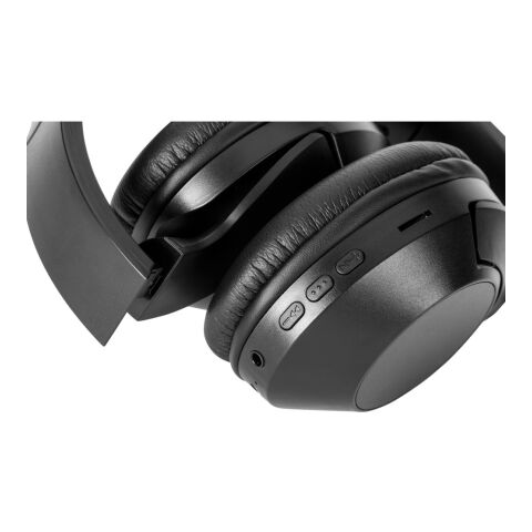 HENDRIX. Casque sans fil pliable avec 20h d&#039;autonomie en ABS recyclé (100 % rABS) Noir | sans marquage