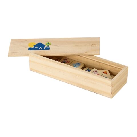 DOMIN. Jeu de dominos en bois Beige | sans marquage