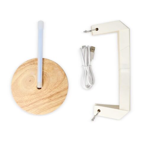 Lampe LED en papier pliable Coollux Aurore sur socle en bois, 22cm Nature | sans marquage | non disponible | non disponible