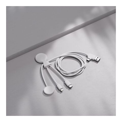 Câble multiple Xoopar Mr. Bio Long pour Apple/Samsung Watch 1 mètre Blanc