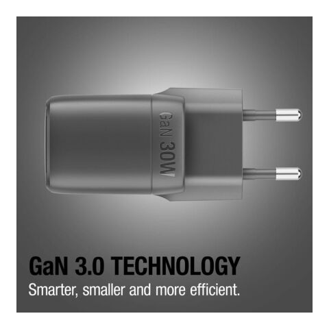 Fresh 'n Rebel Chargeur rapide 30 W GaN USB-C &amp; USB-A Gris foncé