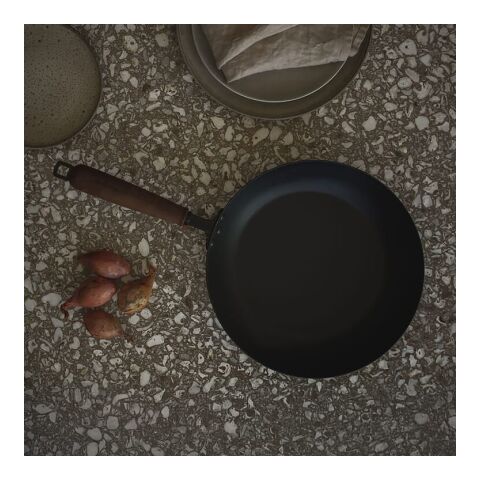Poêle à frire forgée Orrefors Jernverk Série BlackSmith Noir | Gravure | sur la poignée | 75 mm x 15 mm