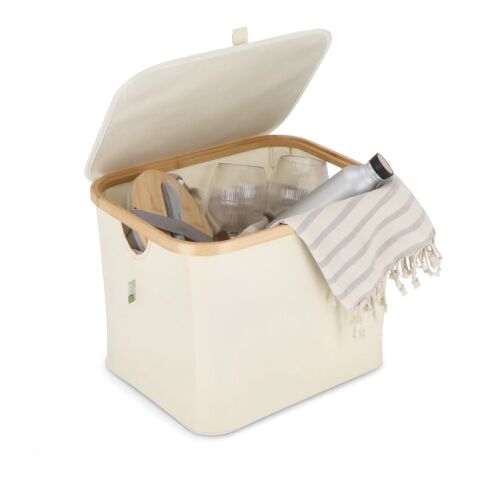 Panier pliant InSideOut avec couvercle Sogne 40.5 x 33 x 30cm Ecru | sans marquage | non disponible | non disponible