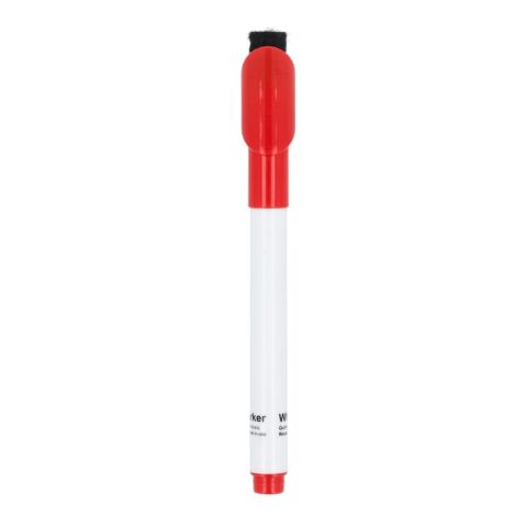 Marqueur pour tableau blanc avec aimant et raclette Rouge / blanc | sans marquage | non disponible | non disponible