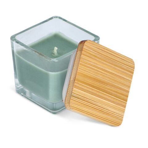 Bougie végétale Chakra dans un pot en verre Vert olive | sans marquage | non disponible | non disponible