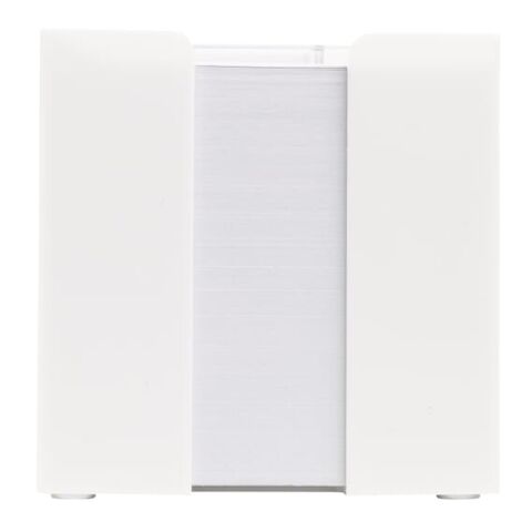 Bloc de papier 10x10x10cm FSC dans une boîte cubique avec compartiments Blanc | sans marquage | non disponible | non disponible | non disponible