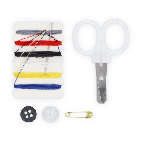 Trousse de couture et de pansements de voyage dans une boîte en PP Blanc