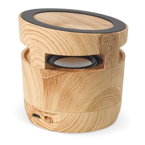 Enceinte 3W et Chargeur sans fil 5W en bois Nature | sans marquage | non disponible | non disponible | non disponible