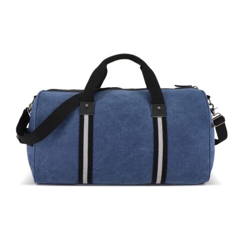 Sac de sport en toile de coton recyclée Harper Bleu foncé