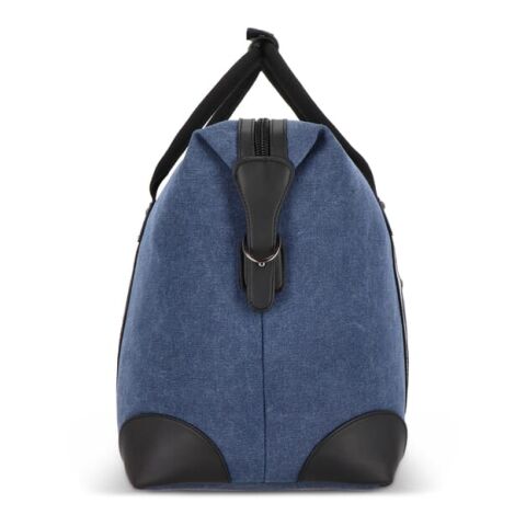 Sac de week-end en toile de coton recyclé Harper Bleu foncé