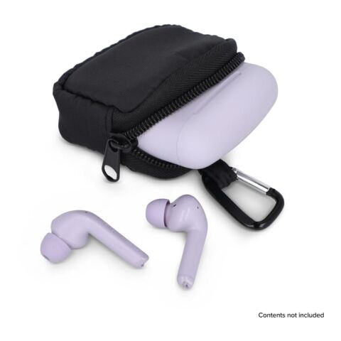 Pochette en nylon pour écouteurs 6,5 x 6 cm noir | sans marquage | non disponible | non disponible