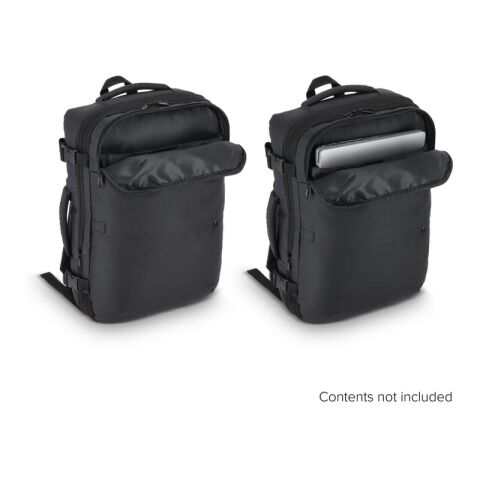 Sac à dos Dalston avec revêtement PU Sac à dos sous vide 30 x 15 x 45 cm 20 L Noir | Transfert numérique | recto en haut | 120 mm x 200 mm