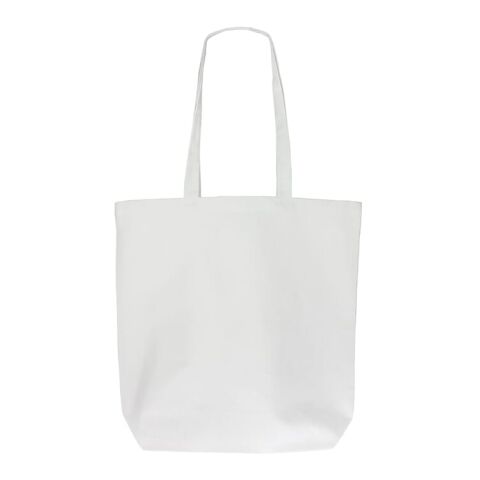 Sac en coton bio couleur long 270g/m² 42x12x43 cm Blanc