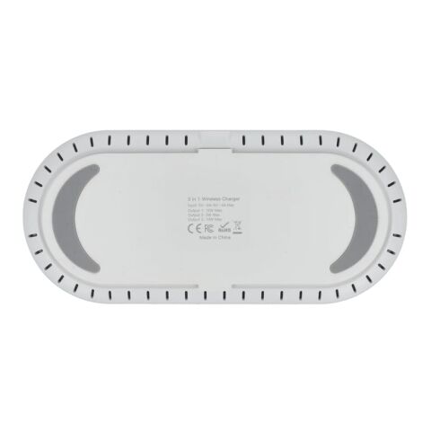 Chargeur sans fil rapide 3-en-1 15W téléphones / Apple Watch / AirPod Blanc