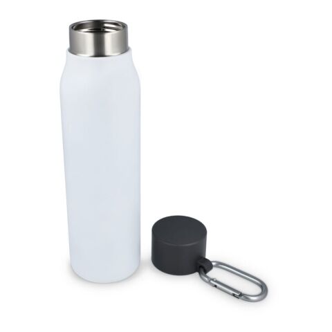 Bouteille isotherme à mousqueton, finition mate, 600 ml Blanc | sans marquage | non disponible | non disponible