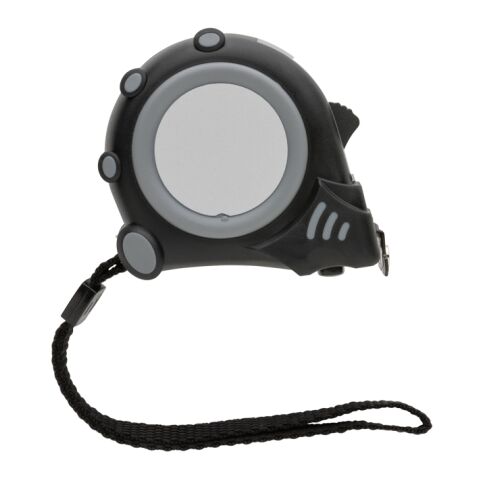 Mètre ruban Grip 3M/16mm en plastique recyclé RCS gris-noir | sans marquage | non disponible | non disponible