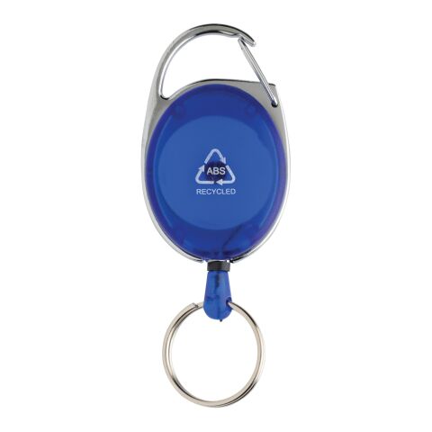 Porte-clés à clip extensible en ABS recyclé RCS bleu | sans marquage | non disponible | non disponible