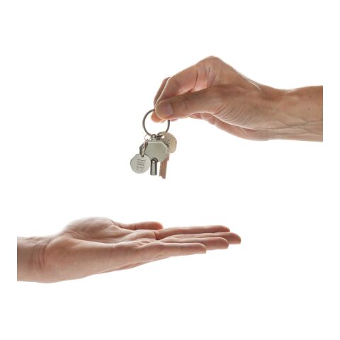 Porte-clés jeton et clé de radiateur en alliage de zinc RCS argent | sans marquage | non disponible | non disponible