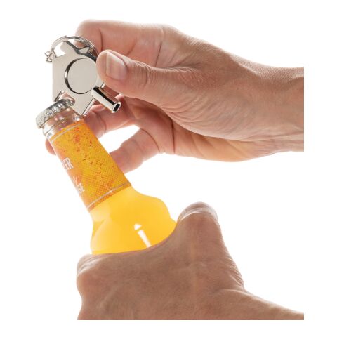 Porte-clés 3 en 1 en alliage de zinc recyclé RCS argent | sans marquage | non disponible | non disponible