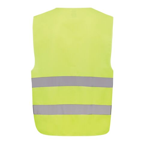 Gilet haute visibilité de signalisation en rPET GRS jaune | sans marquage | non disponible | non disponible