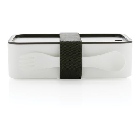Lunch box avec cuichette en rPP GRS blanc | sans marquage | non disponible | non disponible