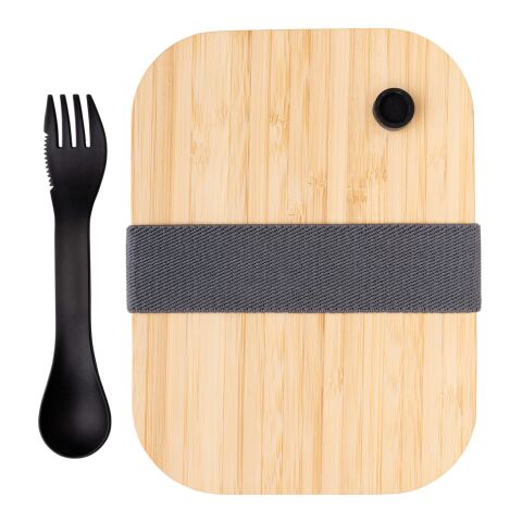 Boîte a bento en verre avec couvercle en bambou blanc | sans marquage | non disponible | non disponible