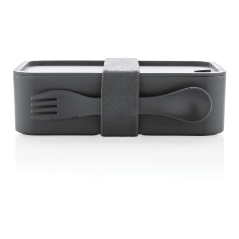 Boîte à Lunch en PP avec cuichette gris | sans marquage | non disponible | non disponible