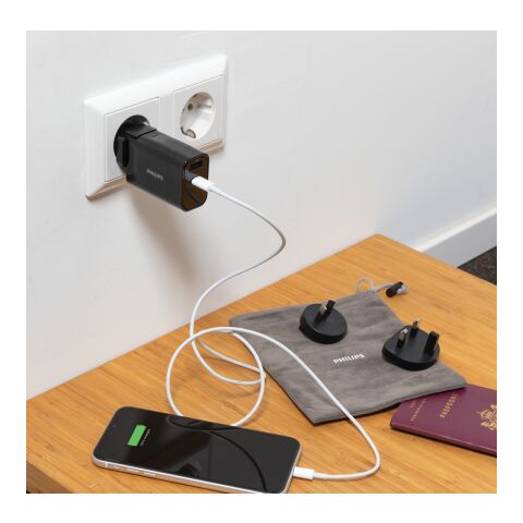 Chargeur USB de Voyage Philips, USB 30W Ultra Rapide noir | sans marquage | non disponible | non disponible