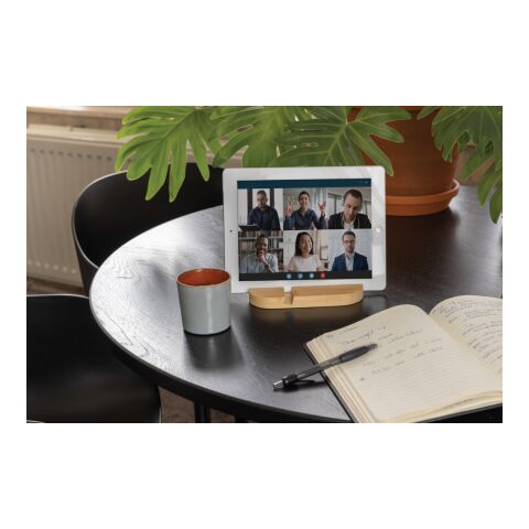 Tablette en bambou et support téléphone marron | sans marquage | non disponible | non disponible