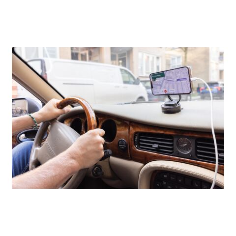 Support universel de téléphone 360 en plastique RCS Terra noir-gris | sans marquage | non disponible | non disponible