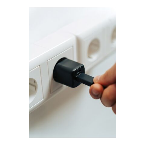 Chargeur 20W GaN en plastique RCS Urban Vitamin Monterey noir | sans marquage | non disponible | non disponible