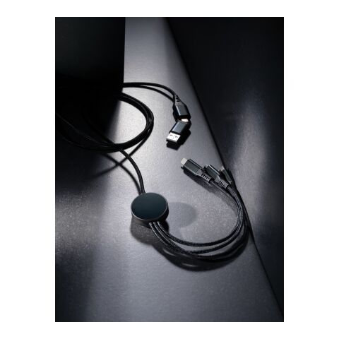 Câble 120cm 6-en-1 en aluminium recyclé RCS Terra gris | sans marquage | non disponible | non disponible