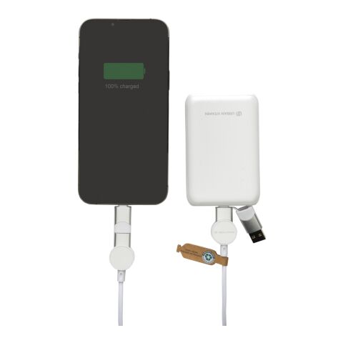 Câble Oakland 1,2 mètres 6-in-1 à charge rapide 60W blanc | sans marquage | non disponible | non disponible