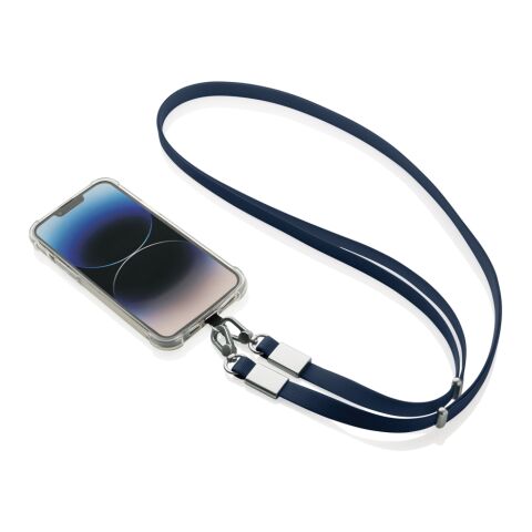 Lanière en PET recyclé RCS Nivo bleu marine | sans marquage | non disponible | non disponible