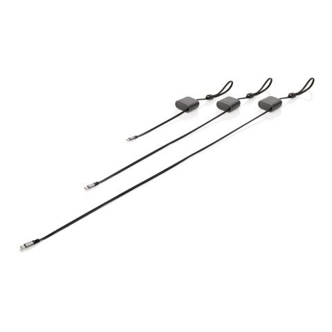 Câble rétractable à chargement rapide 100W Spira RCS gris