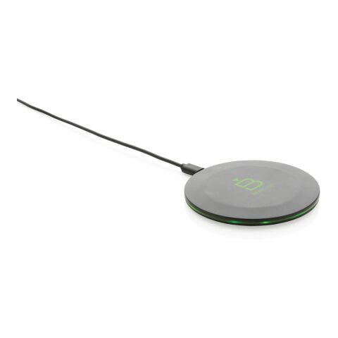 Chargeur rapide sans fil 15W en plastique recyclé RCS noir | sans marquage | non disponible | non disponible
