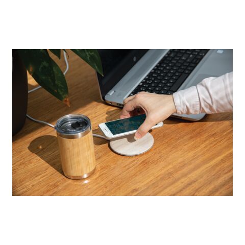 Chargeur à induction 5W en fibre de paille marron | sans marquage | non disponible | non disponible