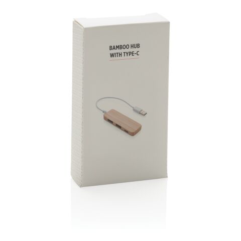Hub en bambou avec Type C marron | sans marquage | non disponible | non disponible