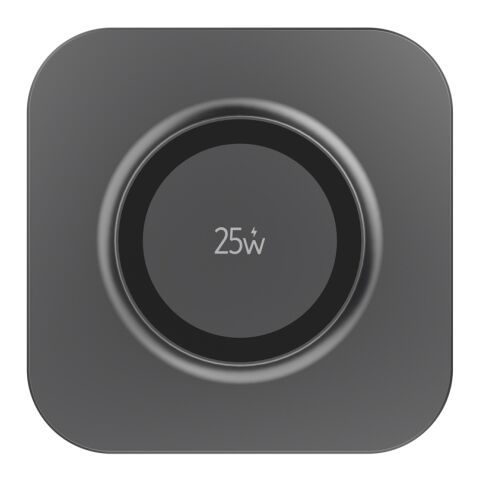 Socle de recharge magnétique 25W ultra-rapide Quantum gris-noir | sans marquage | non disponible | non disponible