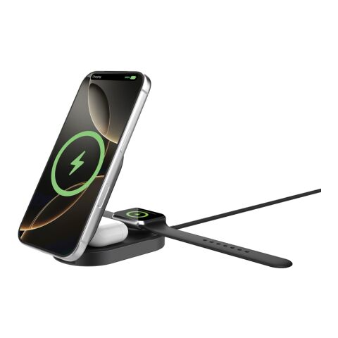 Chargeur 25W sans fil et pliable 3-en-1 Quantum gris-noir | sans marquage | non disponible | non disponible