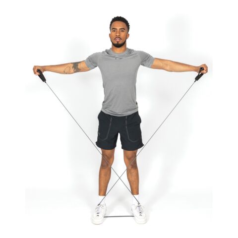 Elastique avec poignée dans une pochette gris-noir | sans marquage | non disponible | non disponible