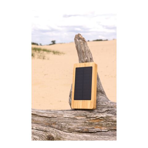 Batterie de secours solaire 10.000mAh en bambou Sunwick marron | sans marquage | non disponible | non disponible