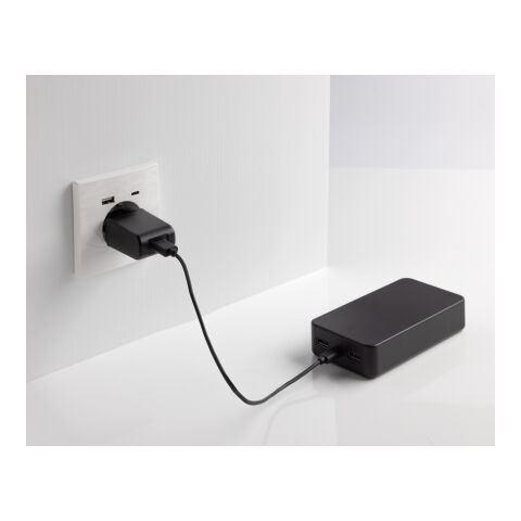 Powerbank 20.000mAh avec USB C en ABS recyclé RCS Boostcore noir | sans marquage | non disponible | non disponible
