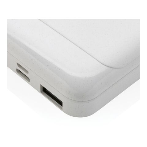 Powerbank 5000 mAh en plastique recyclé RCS blanc | sans marquage | non disponible | non disponible