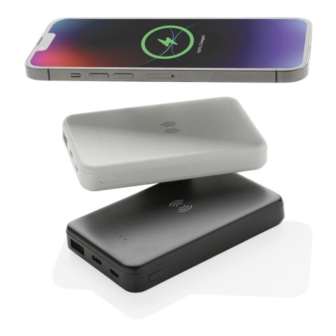 Powerbank 5000mAh avec induction 5W en plastique recyclé RCS noir | sans marquage | non disponible | non disponible
