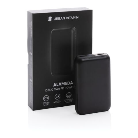 Powerbank 10.000 mAh 18W PD Urban Vitamin Alameda noir | sans marquage | non disponible | non disponible