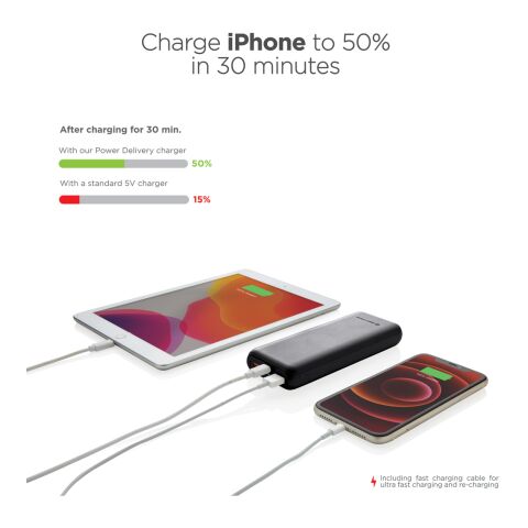 Powerbank 20.000 mAh 18W Pd Urban Vitamin Pasadena noir | sans marquage | non disponible | non disponible